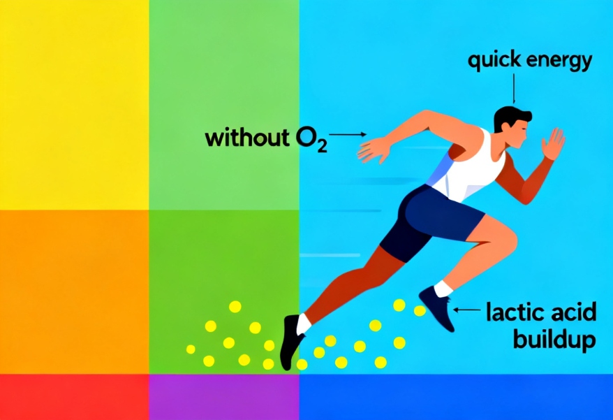 Aerobic and anaerobic respiration in runners