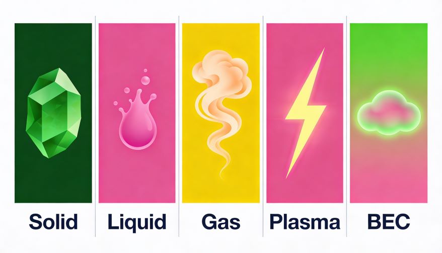 5 states of matter properties